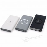 OEM logo 3 in 1 wireless charging power bank 10000mah qi wireless Portable charger for iphone for samsung