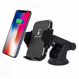 Qi Car Wireless Charger for Phone Infrared Induction Fast Wireless Charging Car Phone Holder Stand