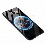 Luminous tempered glass cell phone case cover for Samsung note8 note9