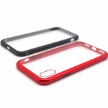 Luxo vidro temperado capa cheia caso capa magnética metal bumper phone case para iphone x/Xmax/8p