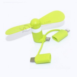 3 In 1 Portable Phone Fan Mini Cell Phone USB  Fan for iPhone
