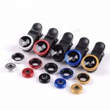 Universal clip 3 In 1 wide Angle Macro Fisheye Mobile Phone Camera Lens