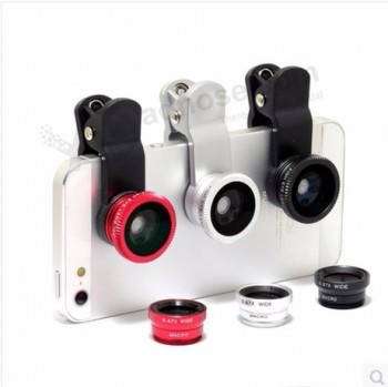 Kits de lente de câmera macro grande angular 360 lente olho de peixe fisheye