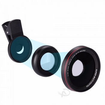 휴대 전화 클립 렌즈 아이폰 스마트 전화 물고기 눈 광각 매크로 카메라 렌즈