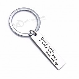 Wholesale i need you here with me stainless steel key pendant keychain
