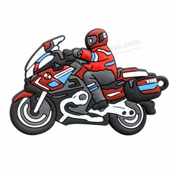 PVC keychain custom motorcycle pendant soft rubber key ring with your logo