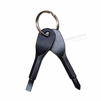 Многофункциональный ключ в форме мини-инструмента набор ключей отвертка металлический брелок