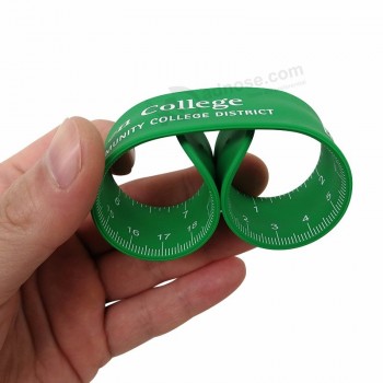 Pulseira de silicone pulseira de silicone snap band ruler pulseira