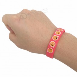 Rubber wristband customized logo high quality silicone bracelet for kids