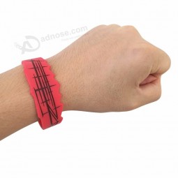 debossed ink filled die cut special shaped rubber wrist band