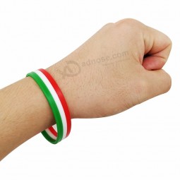 Hungary Italy Country Flags Silicone Bracele color Silicon Wristband