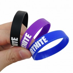 custom made debossed ink injected silicone wristbands
