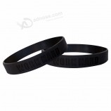 Debossed engraved logo laser silicone wristband for wedding