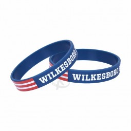 embossed debossed logo rubber wristband for events
