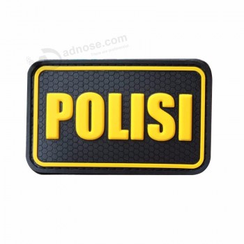 silicone name label sticker military customized plastic patches with logo