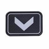 柔らかいポリ塩化ビニールパッチのロゴの注文のホックのループ耐久のゴム製バッジ