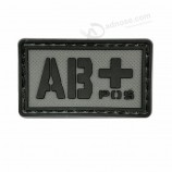 3D soft plastic pvc embossed silicone rubber patches