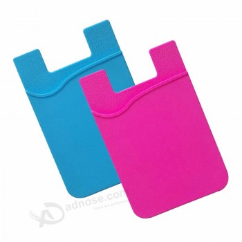 Silicone gifts custom logo card holder for back of phone