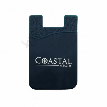 резиновый деловой пластиковый смарт-кошелек с тиснением силиконовый гравированный держатель карты для мобильного телефона