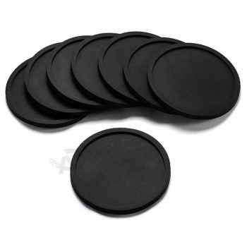 Silicone Drink Coaster,Round Silicone Cup Mat Coaster for Any Table Type,Perfect Soft Coaster Fits Any Glass