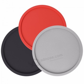 silicone rubber drinking coaster anti-slip silicon pad mats round cup mat