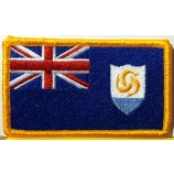geborduurde anguilla vlag patch met klittenband reizen patriottische moraal schouder embleem gouden versie # 51