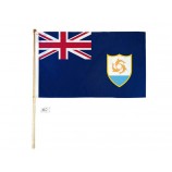 Wholesale Superstore 3x5 3'x5' Anguilla Polyester Flag with 5' (Foot) Flag Pole Kit with Wall Mount Bracket & Screws