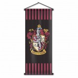 Casa harry potter hogwarts cristas bandeira impressão personalizada grifinória sonserina ravenclaw hufflepuff parede pergaminho banner 45x110 cm