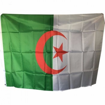 厂家批发涤纶90 * 150cm阿尔及利亚国家旗帜