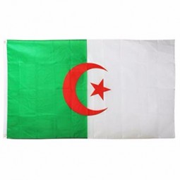 Impressão de fábrica 3 * 5ft tamanho padrão bandeira do país da Argélia