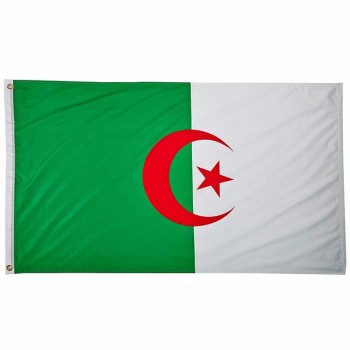 stof materiaal 3x5ft nationale land algerije vlag afdrukken