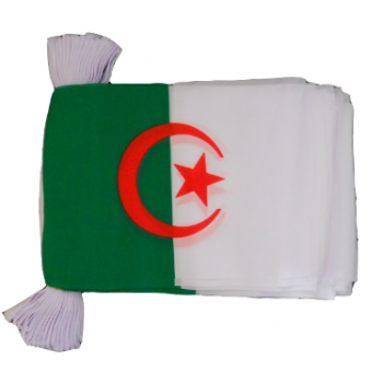 poliéster decorativo argelia bandera del empavesado del país