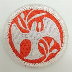 high quality 100% polyester iron On Hat embroidery self adhesive backing patch