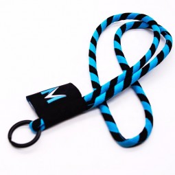 cotton round rope key chain lanyards for promotional