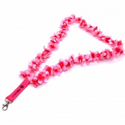 Promotional Hawaiian Lei Flower Garland Party Necklace Lanyard