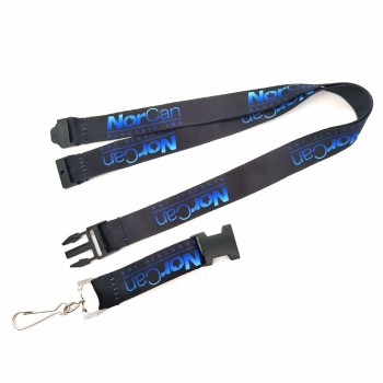 manufacturer polyester lanyards with funny logo custom