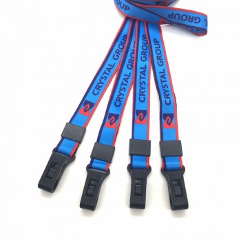 promotional gift famous brand polyester plain lanyard