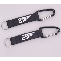 promotionele aangepaste karabijnhaak korte lanyard met strap keying