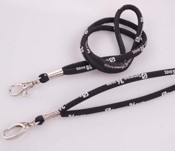 double layer weaved polyester tube lanyard design