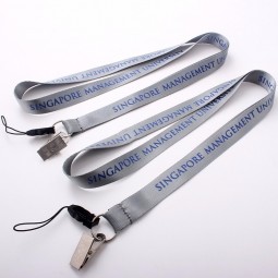 custom silk nylon unique logo lanyard with authentication