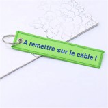 personalized keychain souvenir embroidered logo print promotional keychain