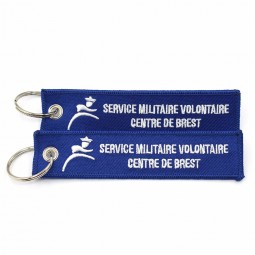 custom  polyester embroidery keychain wholesale