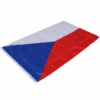 メーカー卸売ポリエステル90 * 150 cm国家バナーCZチェコ国旗