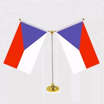 Tsjechische Republiek nationale tafel vlag / CZ land bureau vlag