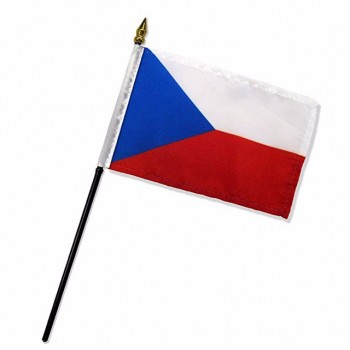 Digitaldruck benutzerdefinierte Tschechische Republik Hand wehende Flagge