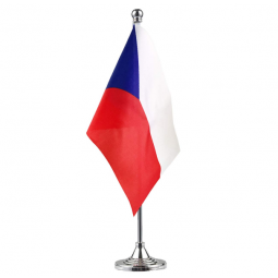Hot selling Czech Republic table top flag pole stand sets