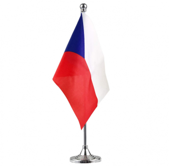 Venda quente república checa mesa top bandeira pólo suporte conjuntos