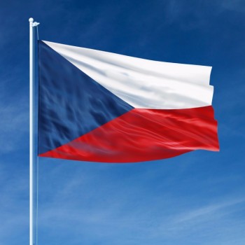 聚酯印花3 * 5ft捷克共和国国旗制造商