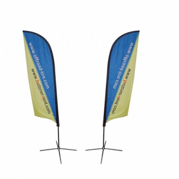 custom advertising activity beach flag/feather flag for promotion