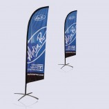 publicidade bandeira de praia bandeira de penas tecido personalizado impressão bandeira de praia